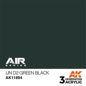 AK Interactive AK11894 3G Air IJN D2 Green Black Paint 17ml - A-Z Toy Hobby
