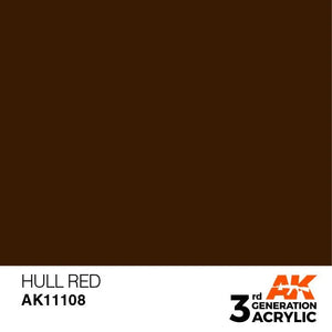 AK Interactive AK11108 3G Hull Red Acrylic Paint 17ml - A-Z Toy Hobby