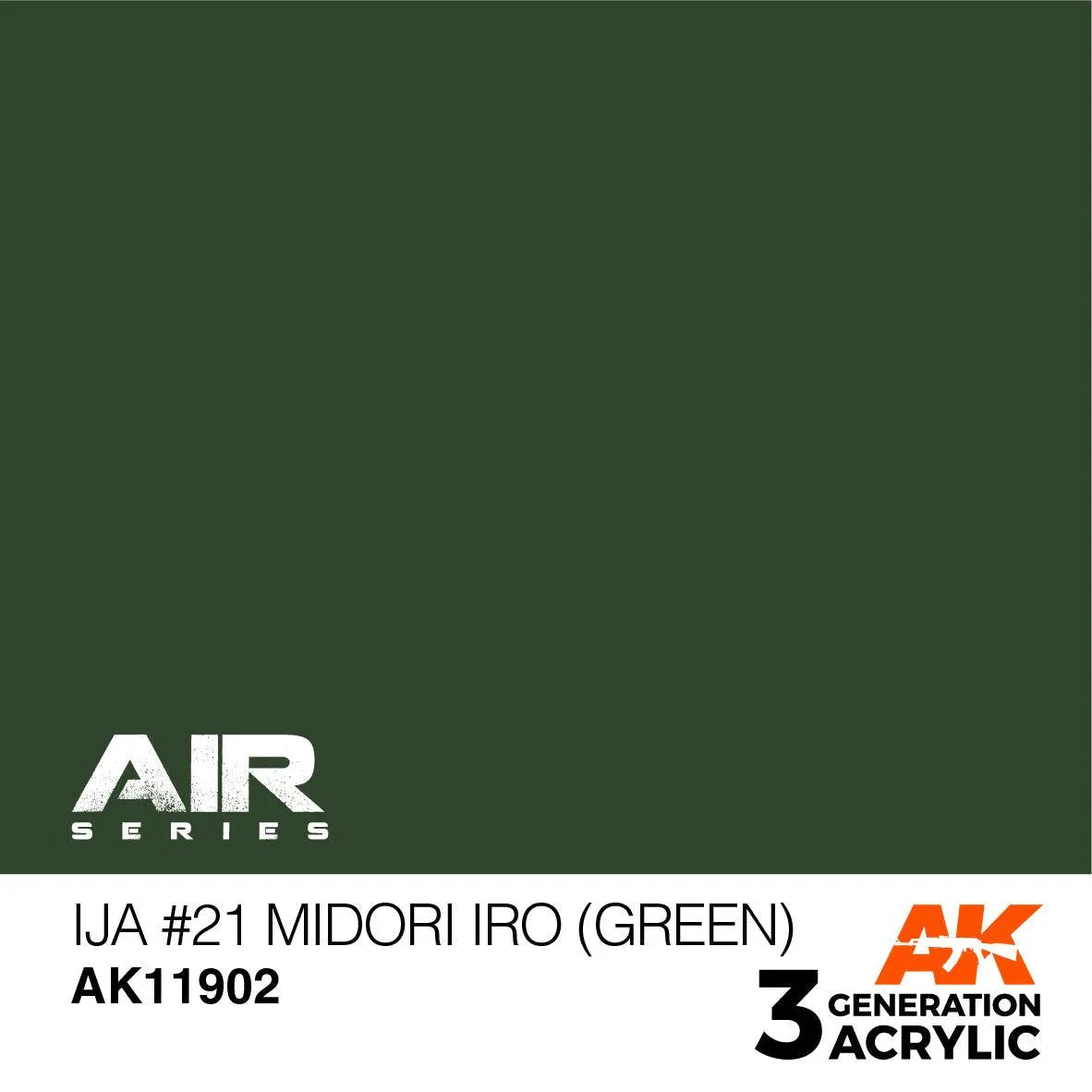 AK Interactive AK11902 3G Air IJA #21 Midori Iro (Green) Paint 17ml - A-Z Toy Hobby