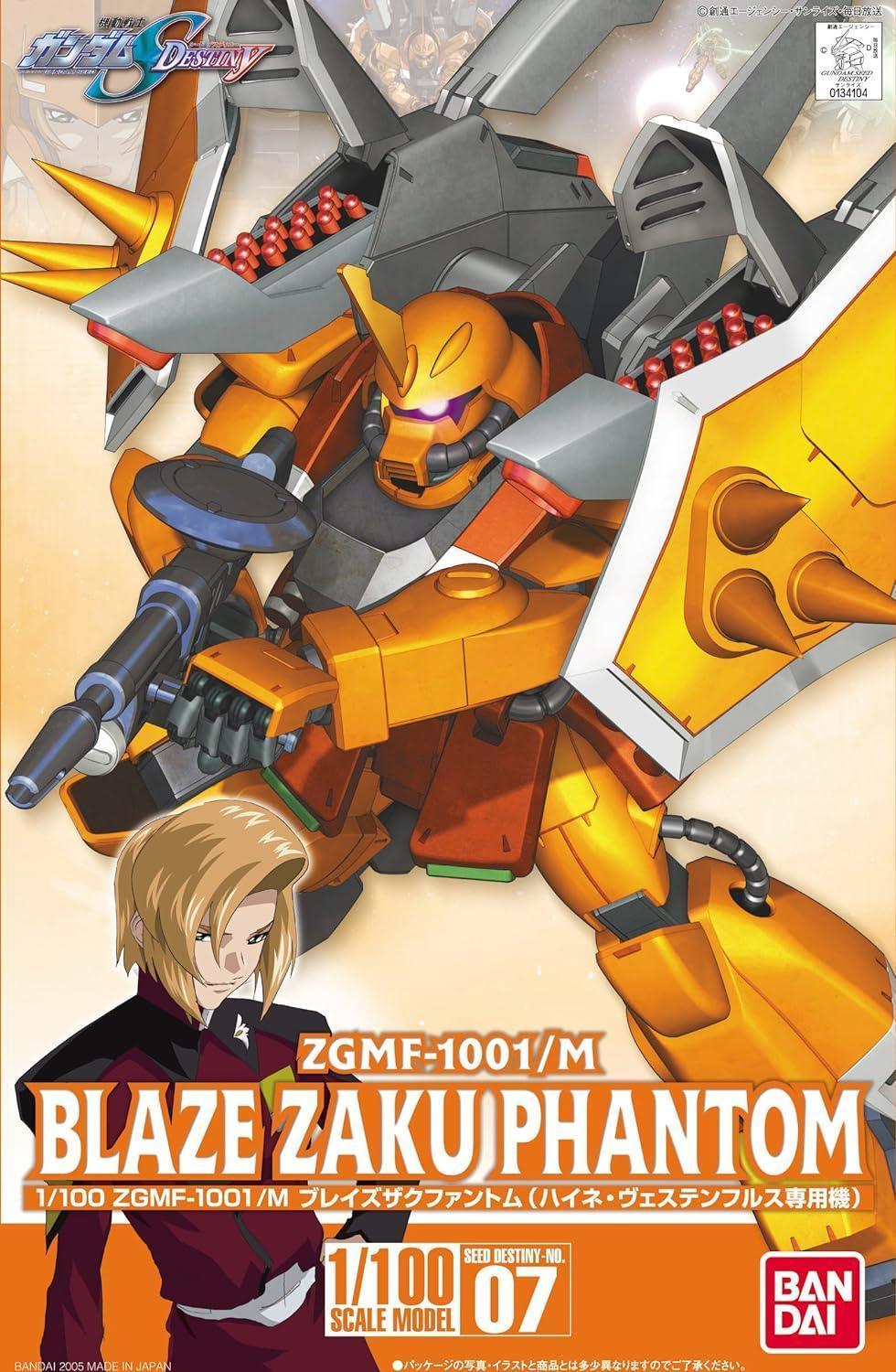Tampilan samping kit MG 1/100 Blaze Zaku Phantom Heine Westenfluss – aksesoris dan backpack