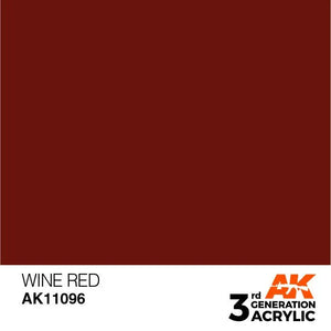 AK Interactive AK11096 3G Wine Red Acrylic Paint 17ml - A-Z Toy Hobby