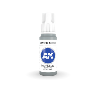 AK Interactive AK11209 3G Silver Acrylic Paint 17ml - A-Z Toy Hobby
