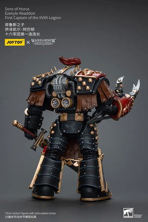 Joy Toy Warhammer 40K Sons of Horus Ezekyle Abaddon First Captain of the XVIth Legion 1/18 Action Figure - A-Z Toy Hobby