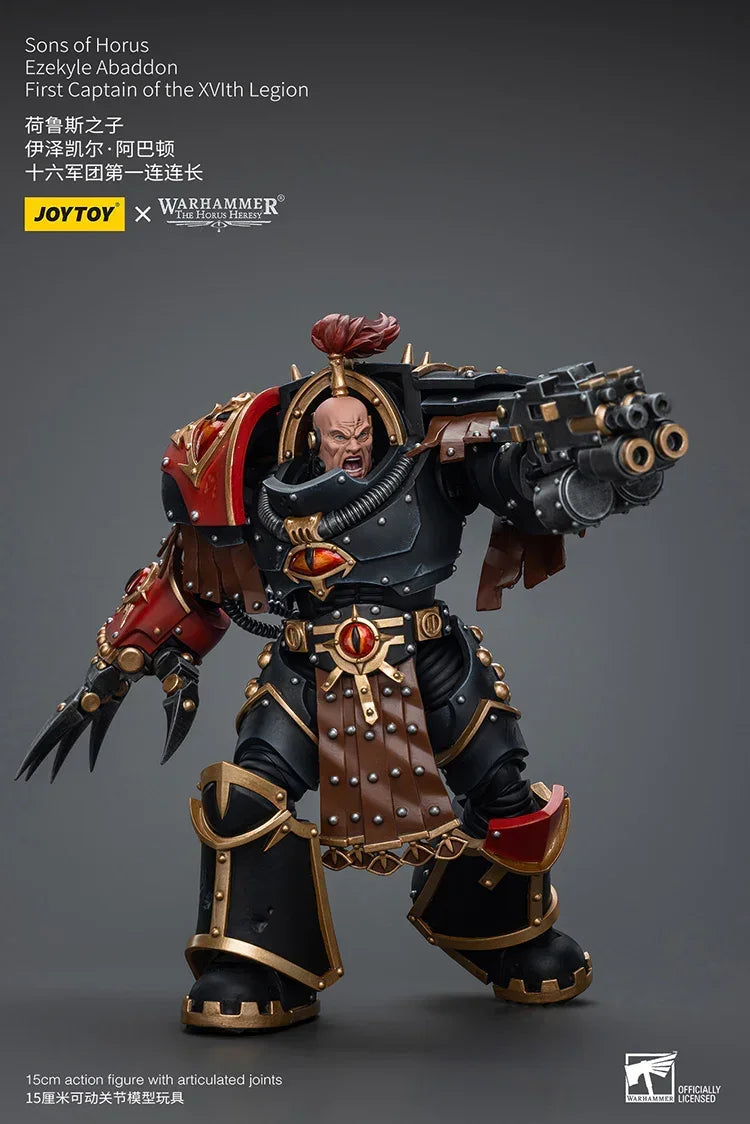 Joy Toy Warhammer 40K Sons of Horus Ezekyle Abaddon First Captain of the XVIth Legion 1/18 Action Figure - A-Z Toy Hobby