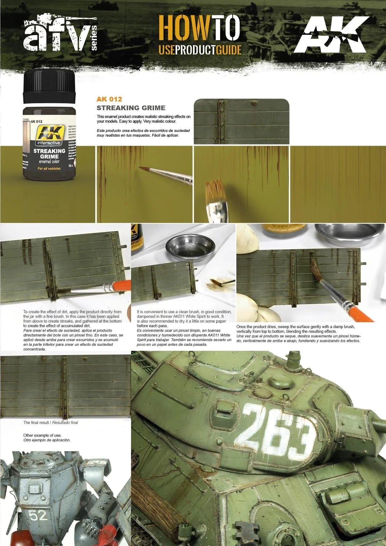 AK Interactive AK012 Weathering Streaking Grime Enamel 35ml - A-Z Toy Hobby