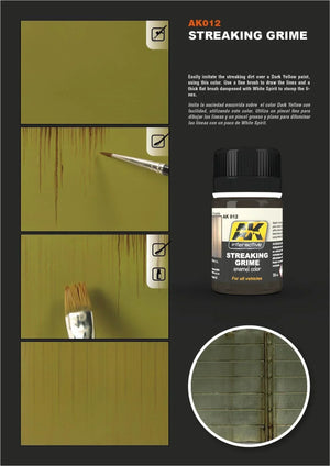 AK Interactive AK012 Weathering Streaking Grime Enamel 35ml - A-Z Toy Hobby