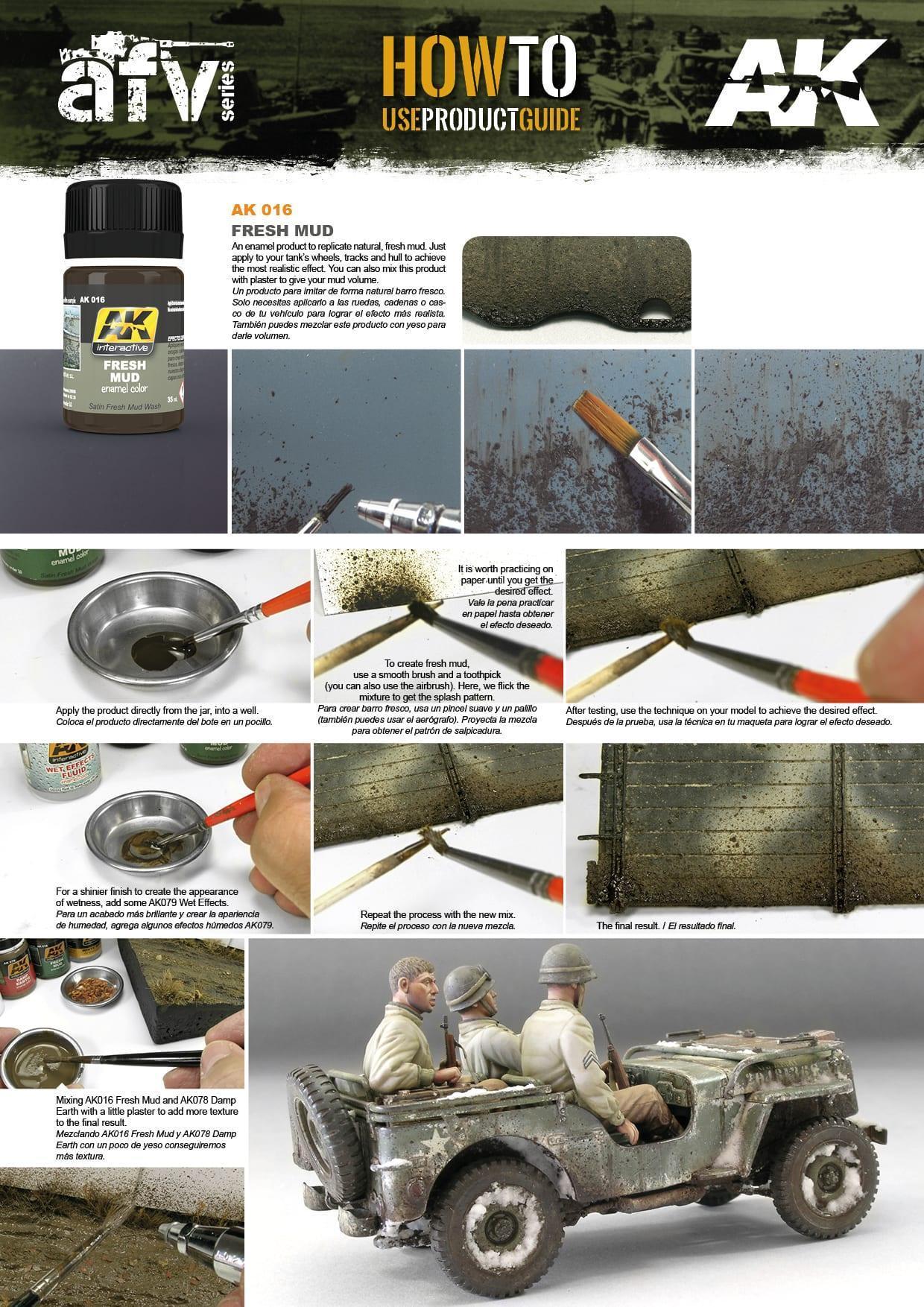 AK Interactive AK016 Weathering Fresh Mud Enamel 35ml - A-Z Toy Hobby