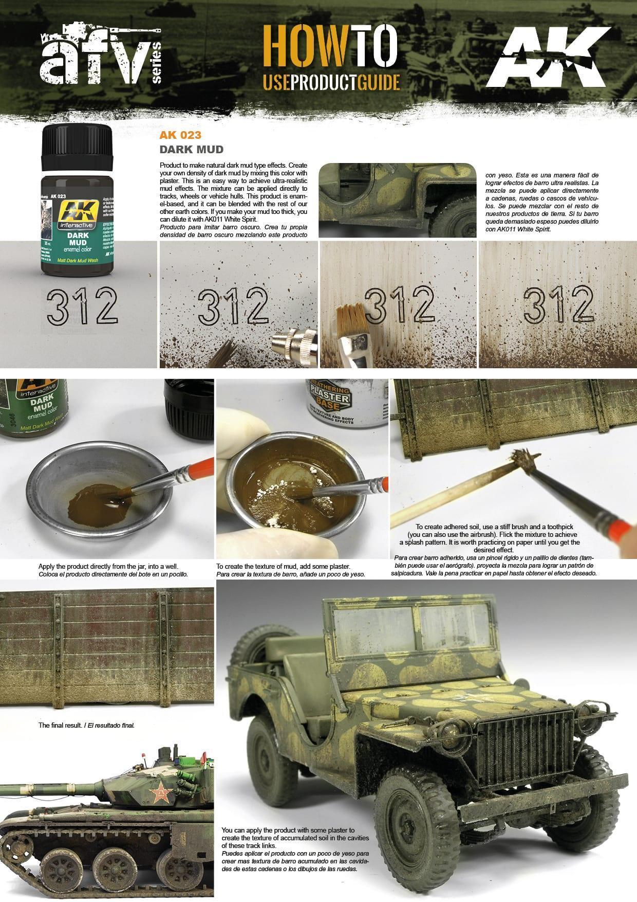 AK Interactive AK023 Weathering Dark Mud Enamel 35ml - A-Z Toy Hobby