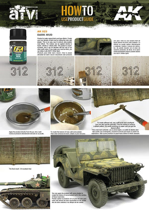 AK Interactive AK023 Weathering Dark Mud Enamel 35ml - A-Z Toy Hobby