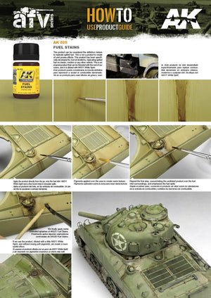 AK Interactive AK025 Weathering Fuel Stains Enamel 35ml - A-Z Toy Hobby