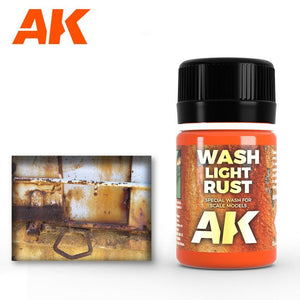 AK Interactive AK046 Weathering Light Rust Wash Enamel 35ml - A-Z Toy Hobby