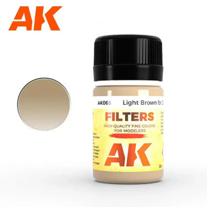 AK Interactive AK065 Weathering Light Brown for Desert Yellow Filter Enamel 35ml - A-Z Toy Hobby