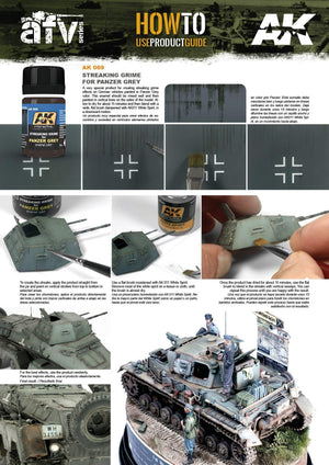 AK Interactive AK069 Weathering Streaking Grime for Panzer Gray Vehicles Enamel 35ml - A-Z Toy Hobby