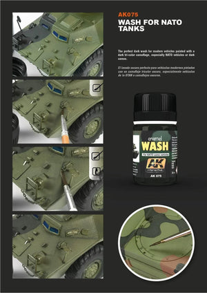 AK Interactive AK075 Weathering Wash for Nato Camo Vehicles Enamel 35ml - A-Z Toy Hobby