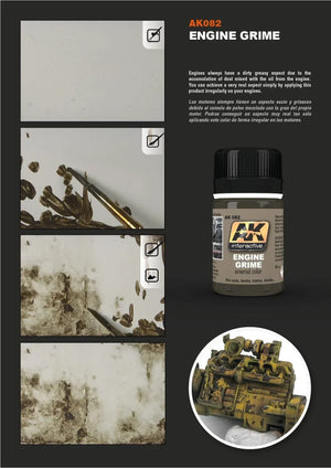 AK Interactive AK082 Weathering Engine Grime Enamel 35ml - A-Z Toy Hobby