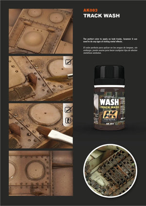 AK Interactive AK083 Weathering Track Wash Enamel 35ml - A-Z Toy Hobby