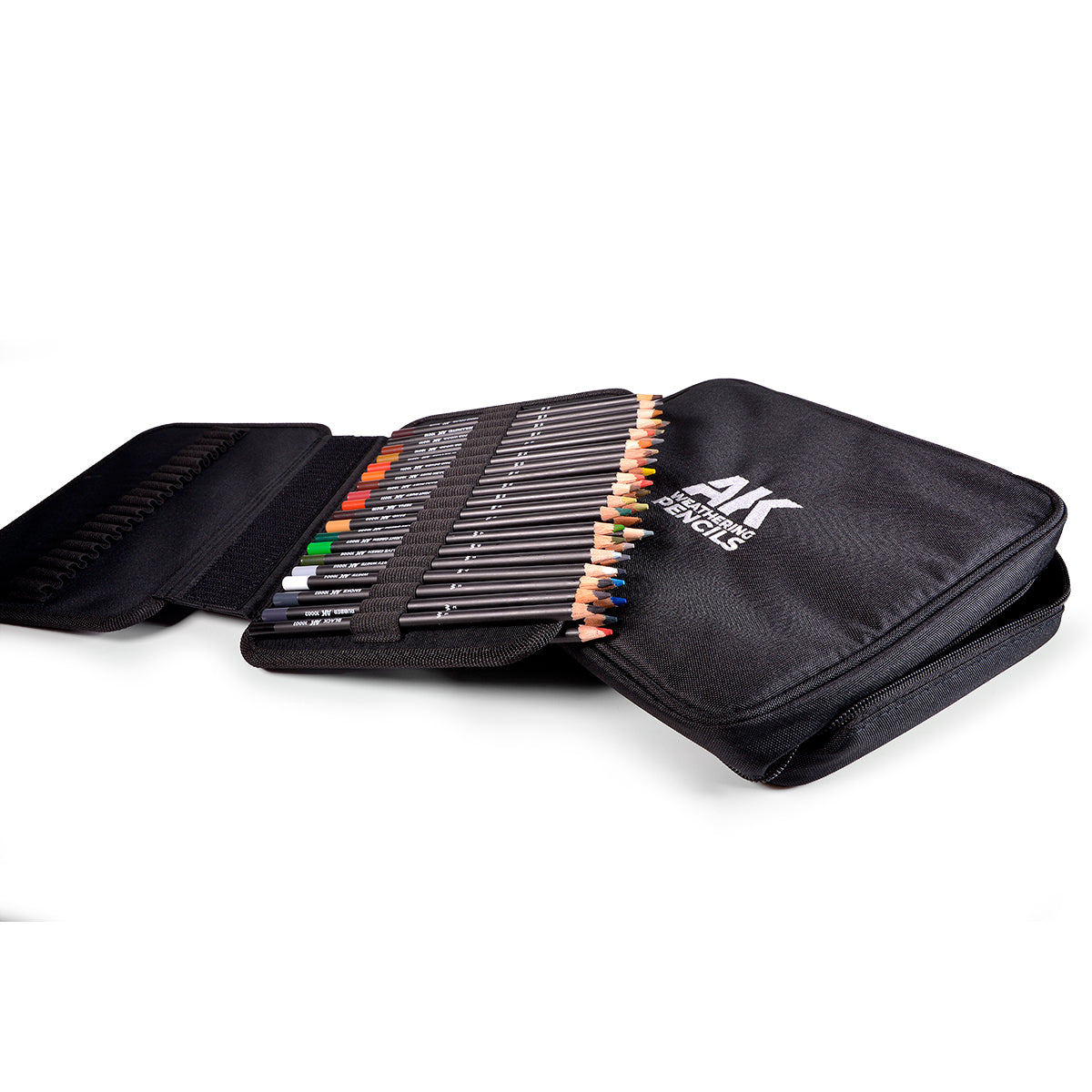 AK Interactive AK10050 Weathering Pencils Full Range Cloth Case With A Zipper