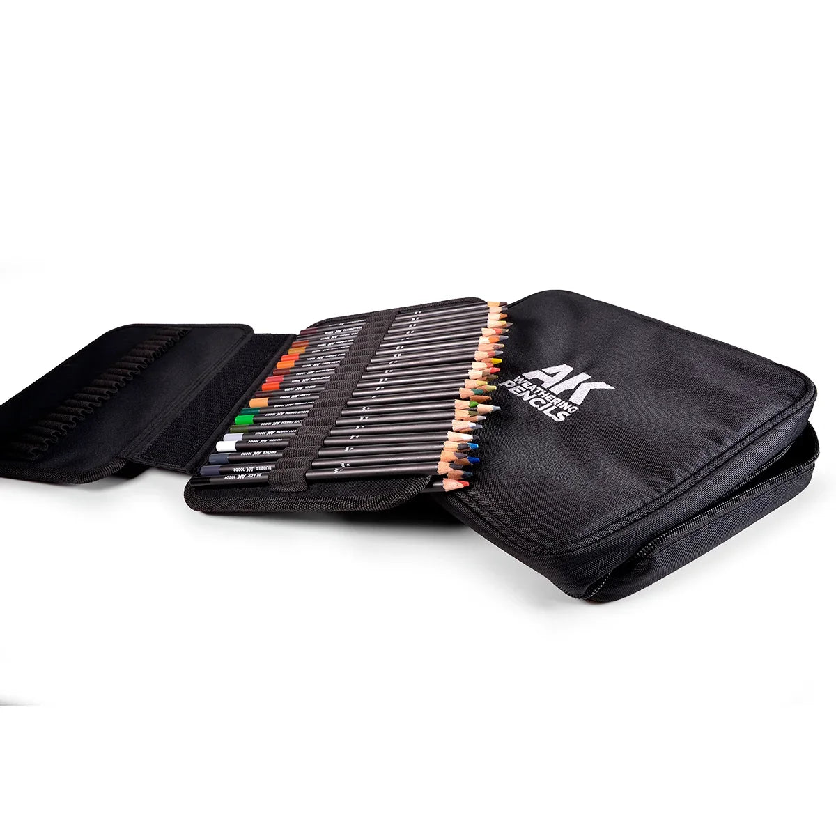 AK Interactive AK10050 Weathering Pencils Full Range Cloth Case With A Zipper