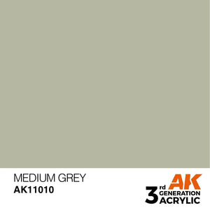 AK Interactive AK11010 3G Medium Gray Acrylic Paint 17ml - A-Z Toy Hobby
