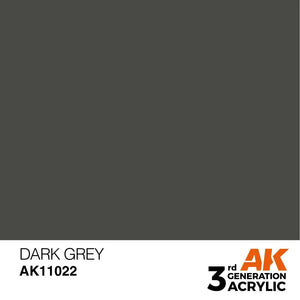 AK Interactive AK11022 3G Dark Gray Acrylic Paint 17ml - A-Z Toy Hobby