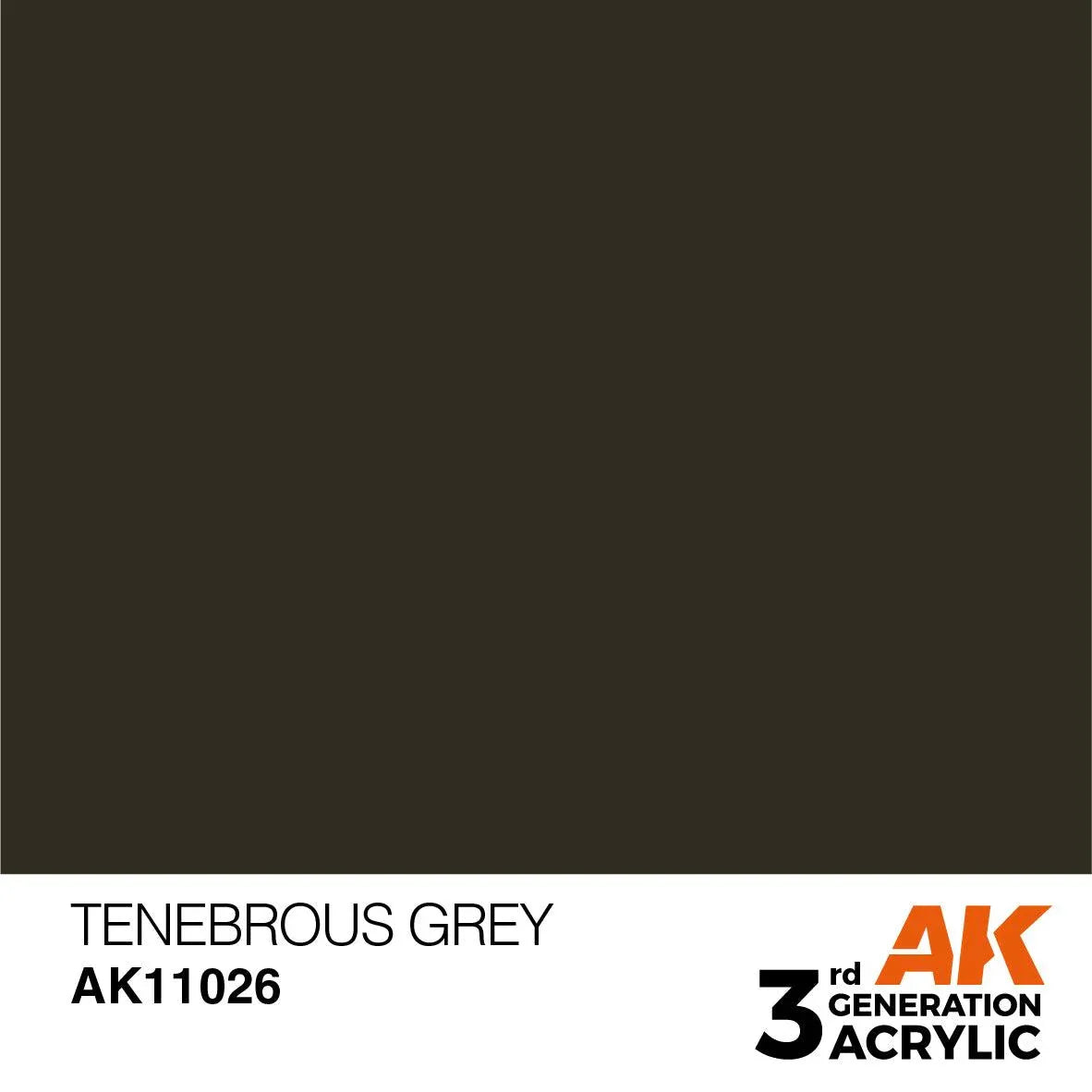 AK Interactive AK11026 3G Tenebrous Gray Acrylic Paint 17ml - A-Z Toy Hobby