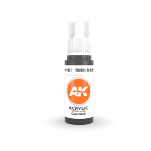 AK Interactive AK11027 3G Rubber Black Acrylic Paint 17ml - A-Z Toy Hobby