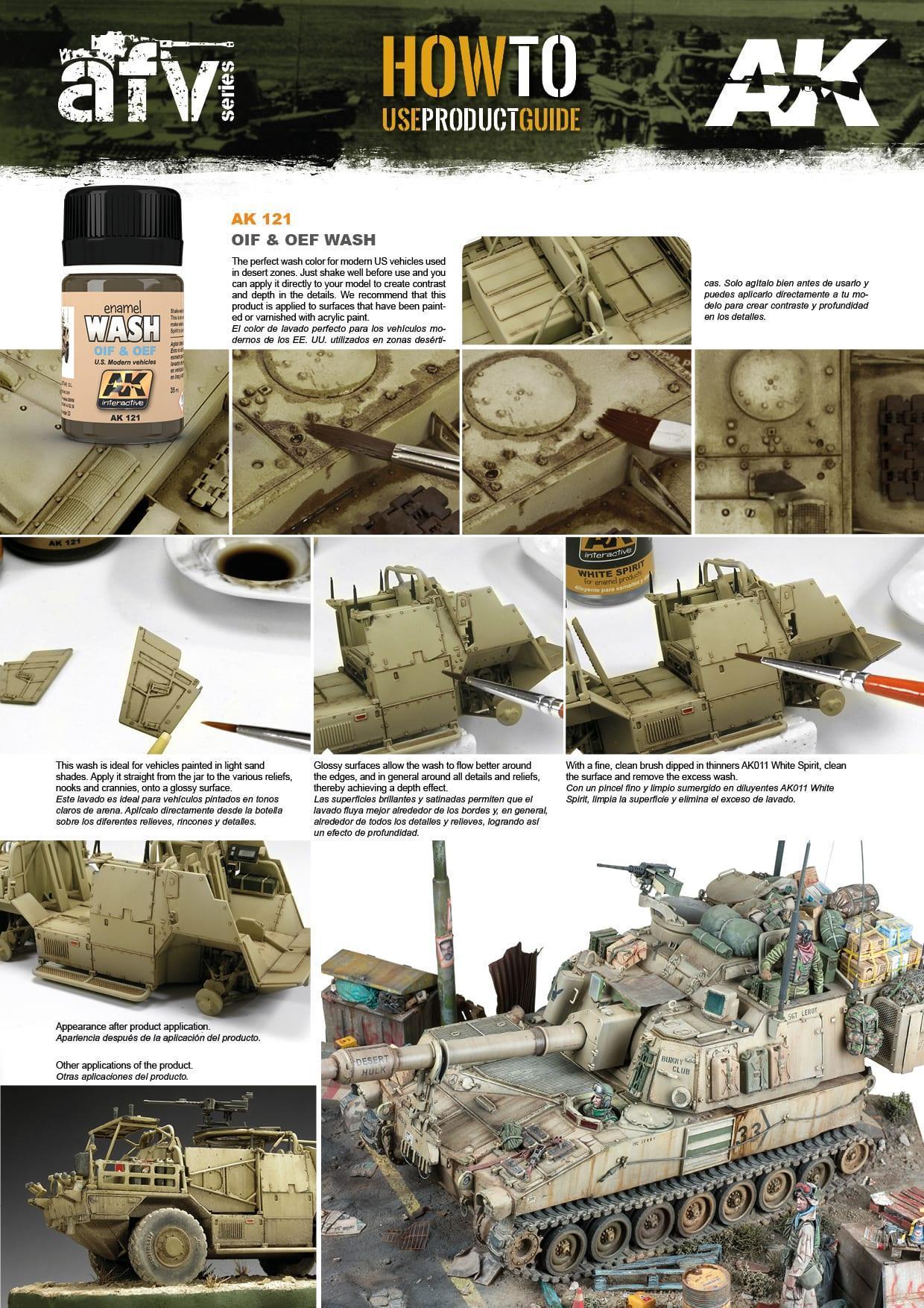 AK Interactive AK121 Weathering OIF & OEF US Vehicles Wash Enamel 35ml - A-Z Toy Hobby