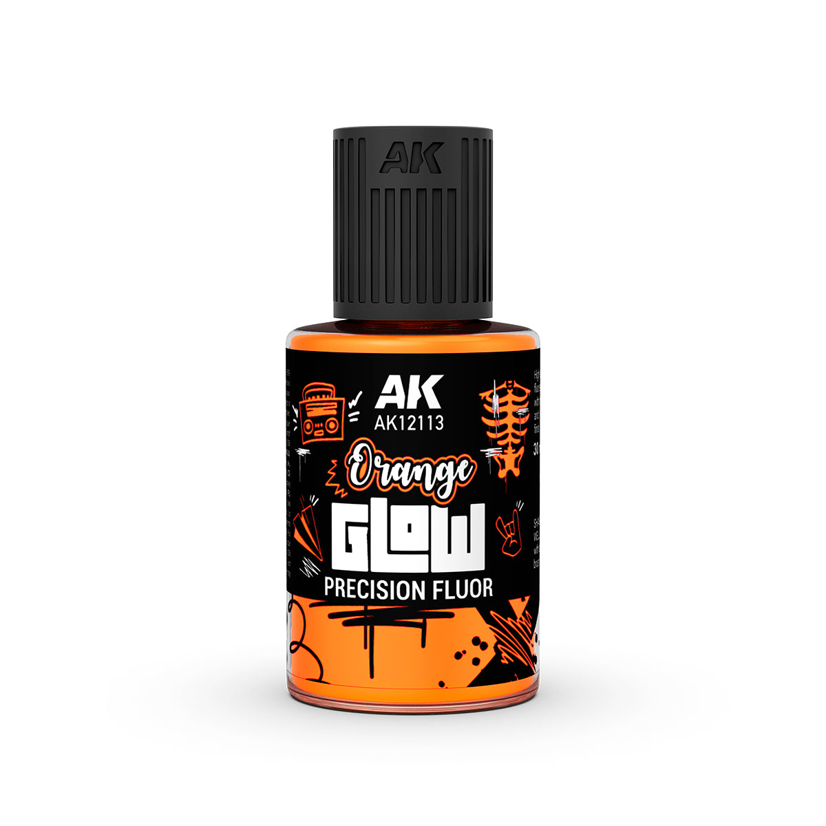 AK Interactive AK12113 Orange Glow Precision Fluor Base 30ml