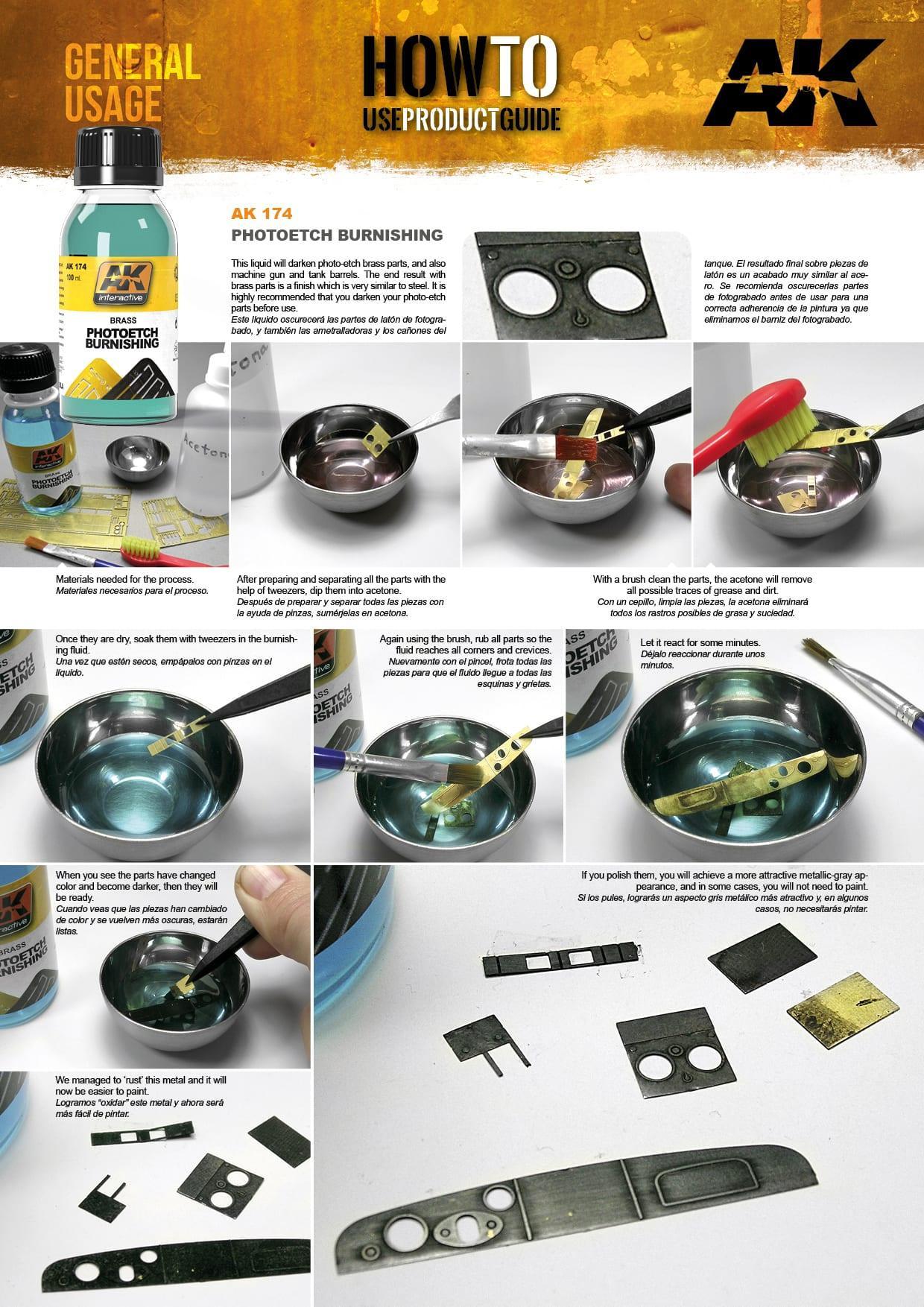 AK Interactive AK174 Photoetch Burnishing Fluid 100ml - A-Z Toy Hobby