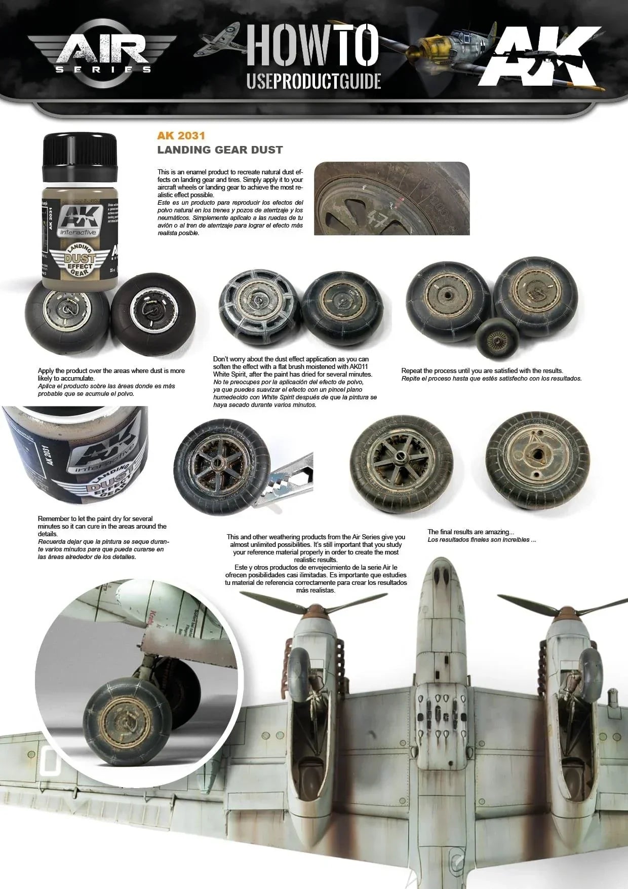 AK Interactive AK2031 Weathering Landing Gear Dust Enamel 35ml - A-Z Toy Hobby