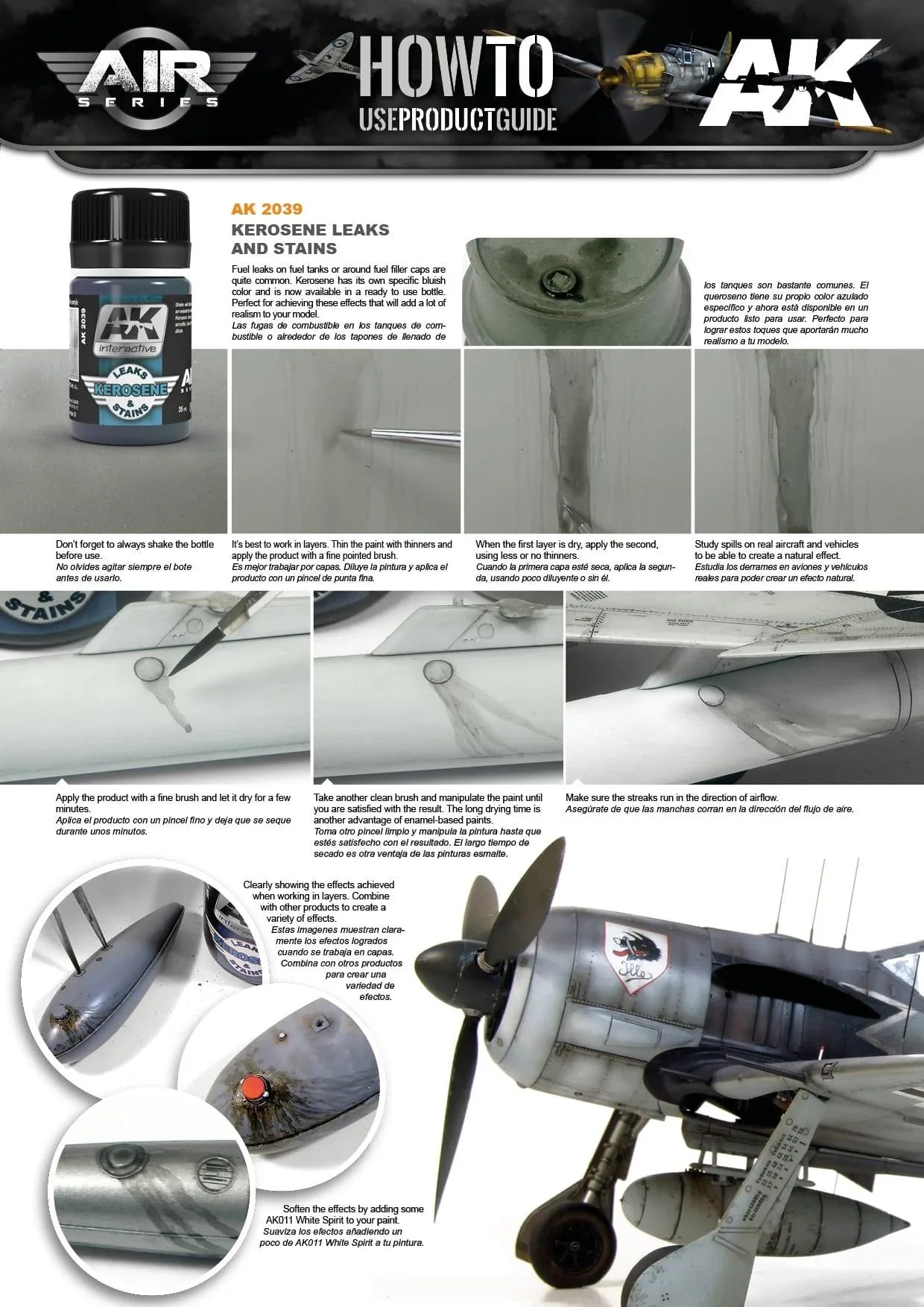 AK Interactive AK2039 Weathering Kerosene Leaks And Stains Enamel 35ml - A-Z Toy Hobby