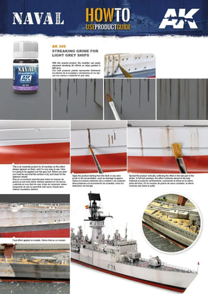 AK Interactive AK305 Weathering Streaking Grime For Light Gray Ships Enamel 35ml - A-Z Toy Hobby