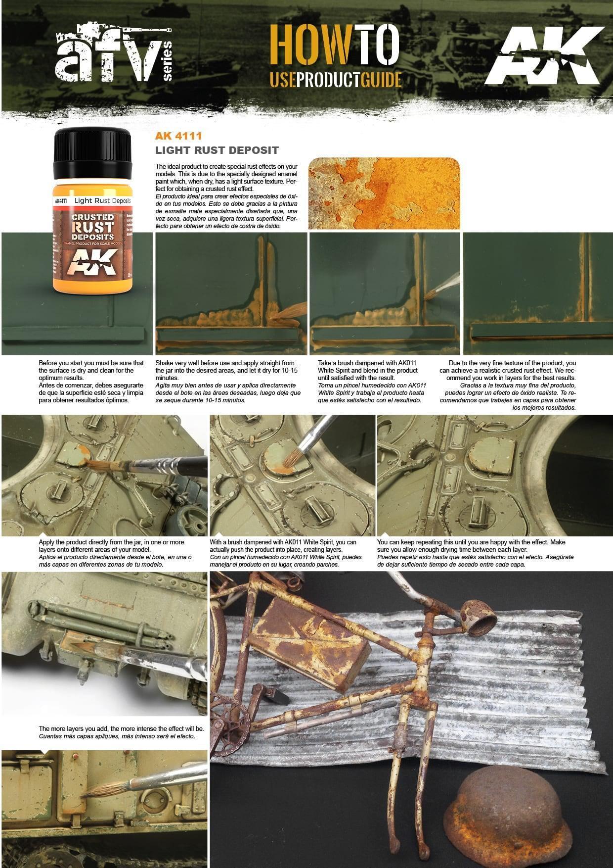 AK Interactive AK4111 Weathering Light Rust Deposits Enamel 35ml - A-Z Toy Hobby