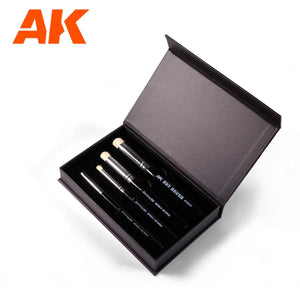 AK Interactive AK9300 Dry Brush Set (4pcs) - A-Z Toy Hobby