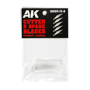 AK Interactive Standard Diagonal Spare Blades for AK Hobby Knife (5pcs) - A-Z Toy Hobby