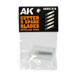 AK Interactive Bevelled Edge Spare Blades for AK Hobby Knife (5pcs) - A-Z Toy Hobby