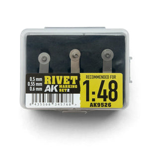 AK Interactive AK9526 Rivet Marking Set 2 (Recommended for 1/48) - A-Z Toy Hobby