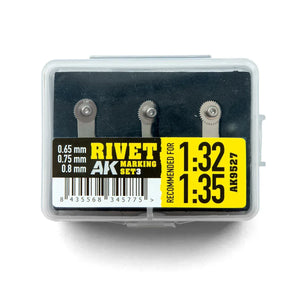 AK Interactive AK9527 Rivet Marking Set 3 (Recommended for 1/32 - 1/35) - A-Z Toy Hobby
