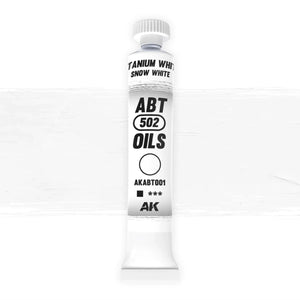 AK Interactive AKABT001 Titanium White/Snow White ABT 502 Oils - A-Z Toy Hobby