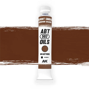 AK Interactive AKABT006 Burnt Umber/Brown Wash ABT 502 Oils - A-Z Toy Hobby