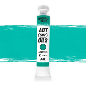 AK Interactive AKABT515 Turquoise Lights ABT 502 Oils - A-Z Toy Hobby