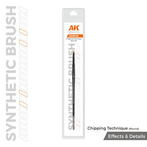 AK Interactive AKB028 Chipping Technique (Round) Brush - A-Z Toy Hobby