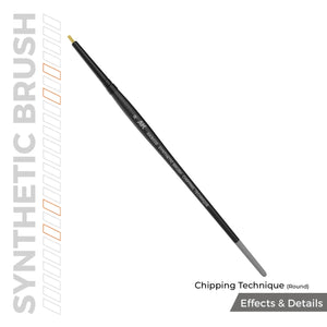 AK Interactive AKB028 Chipping Technique (Round) Brush - A-Z Toy Hobby