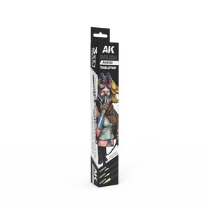 AK Interactive AKB102 Tabletop Syntethic Brushes Set (3pcs) - A-Z Toy Hobby