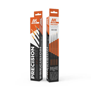 AK Interactive AKB105 Precision Brushes Set (4pcs) - A-Z Toy Hobby
