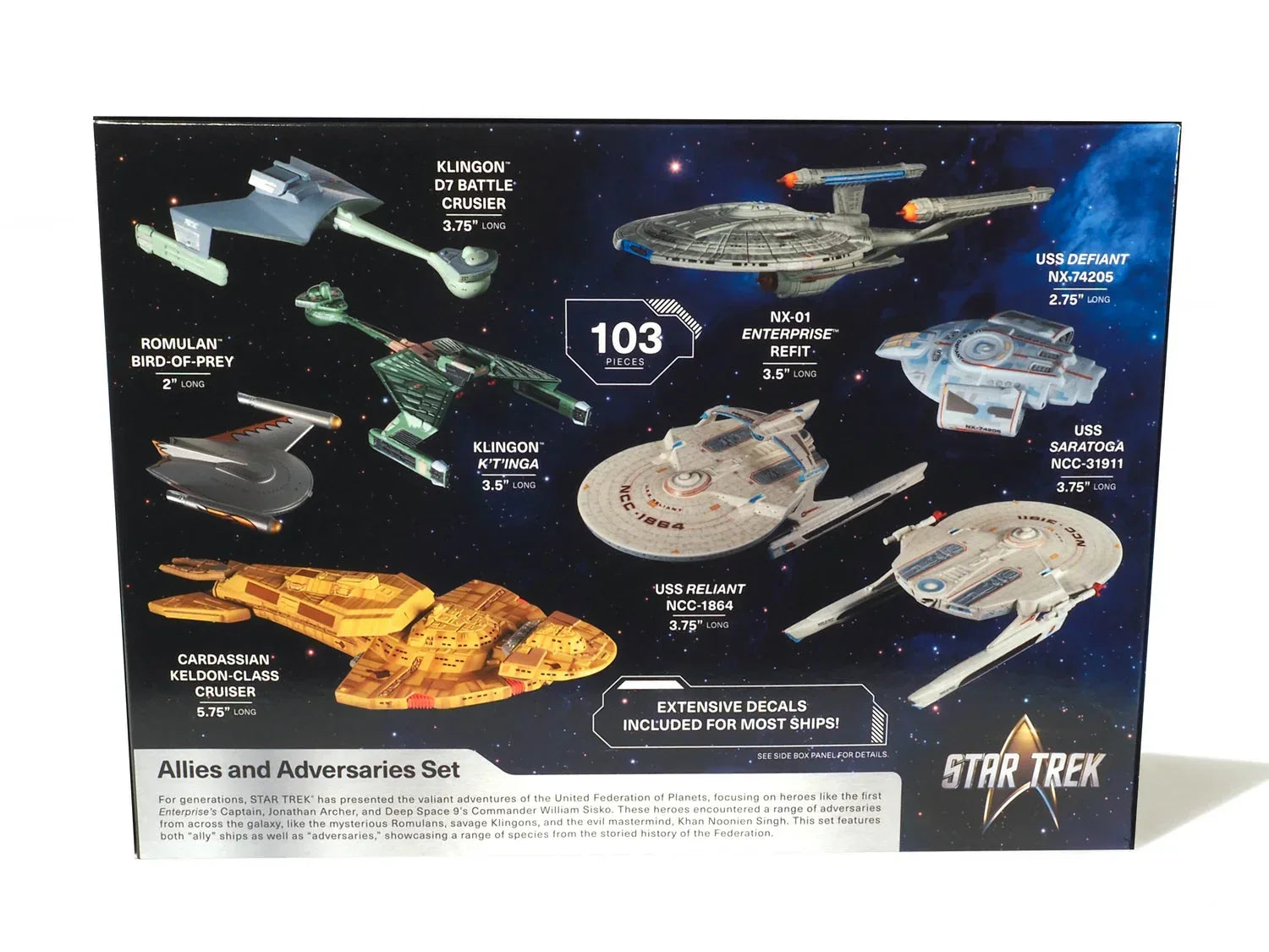 AMT 1443 Star Trek Adversaries & Allies Ship Set 1/2500 Model Kit - A-Z Toy Hobby