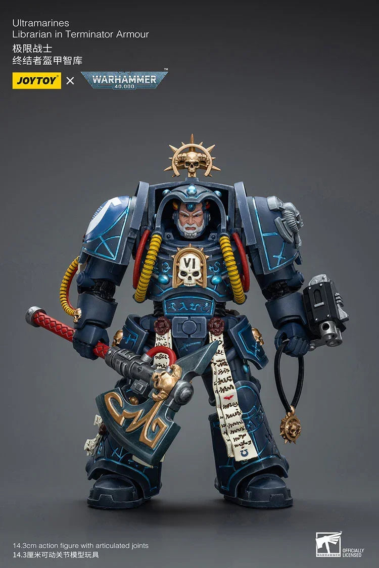 Joy Toy Warhammer 40K Ultramarines Librarian in Terminator Armor 1/18 Action Figure - A-Z Toy Hobby
