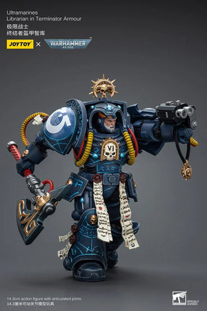 Joy Toy Warhammer 40K Ultramarines Librarian in Terminator Armor 1/18 Action Figure - A-Z Toy Hobby