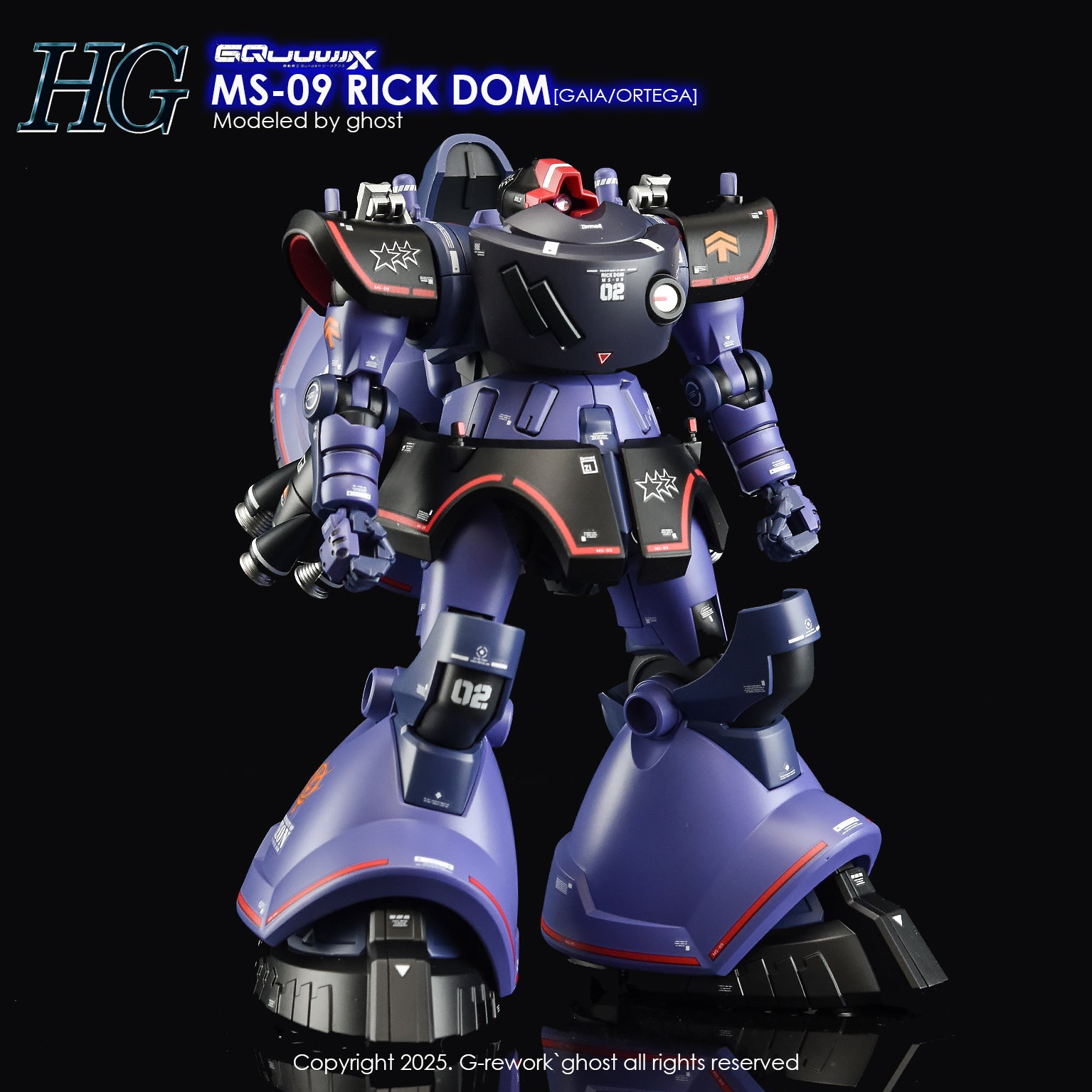 G-Rework Water Decal For HG Rick Dom (GQ) - A-Z Toy Hobby