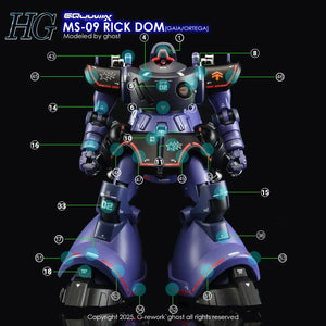 G-Rework Water Decal For HG Rick Dom (GQ) - A-Z Toy Hobby